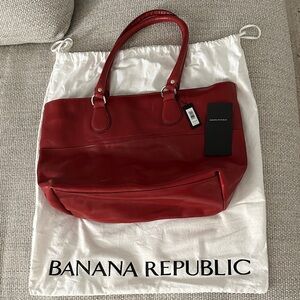 Banana Republic Red Tote Bag